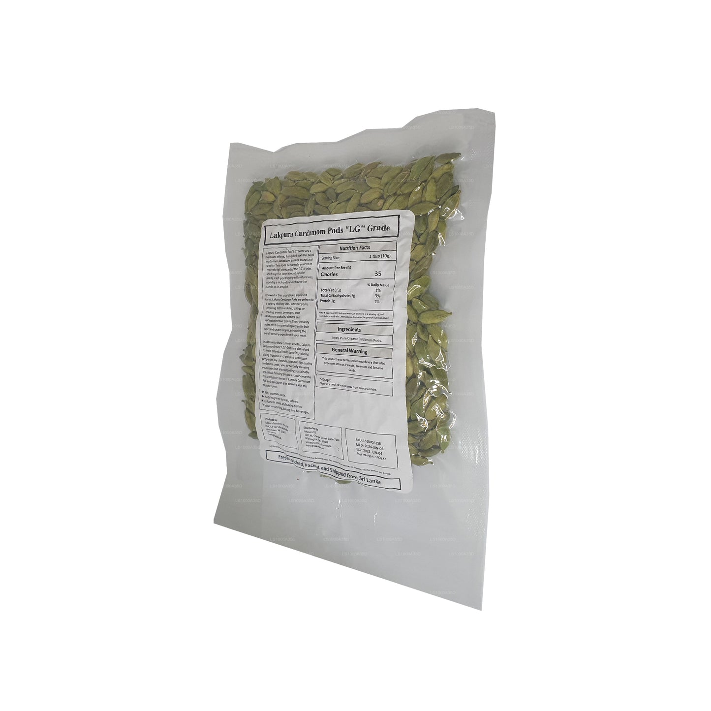 Lakpura Cardamom Pods "LG" Grade (100g)