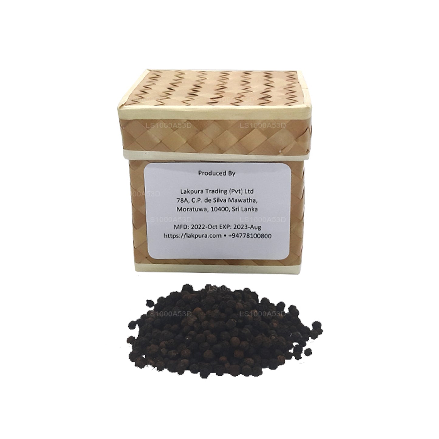 Lakpura Black Pepper Whole (100g) Box