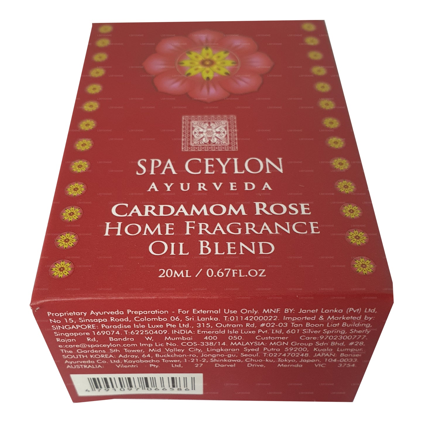 Spa Ceylon Cardamom Rose Home Aroma Blend (20ml)