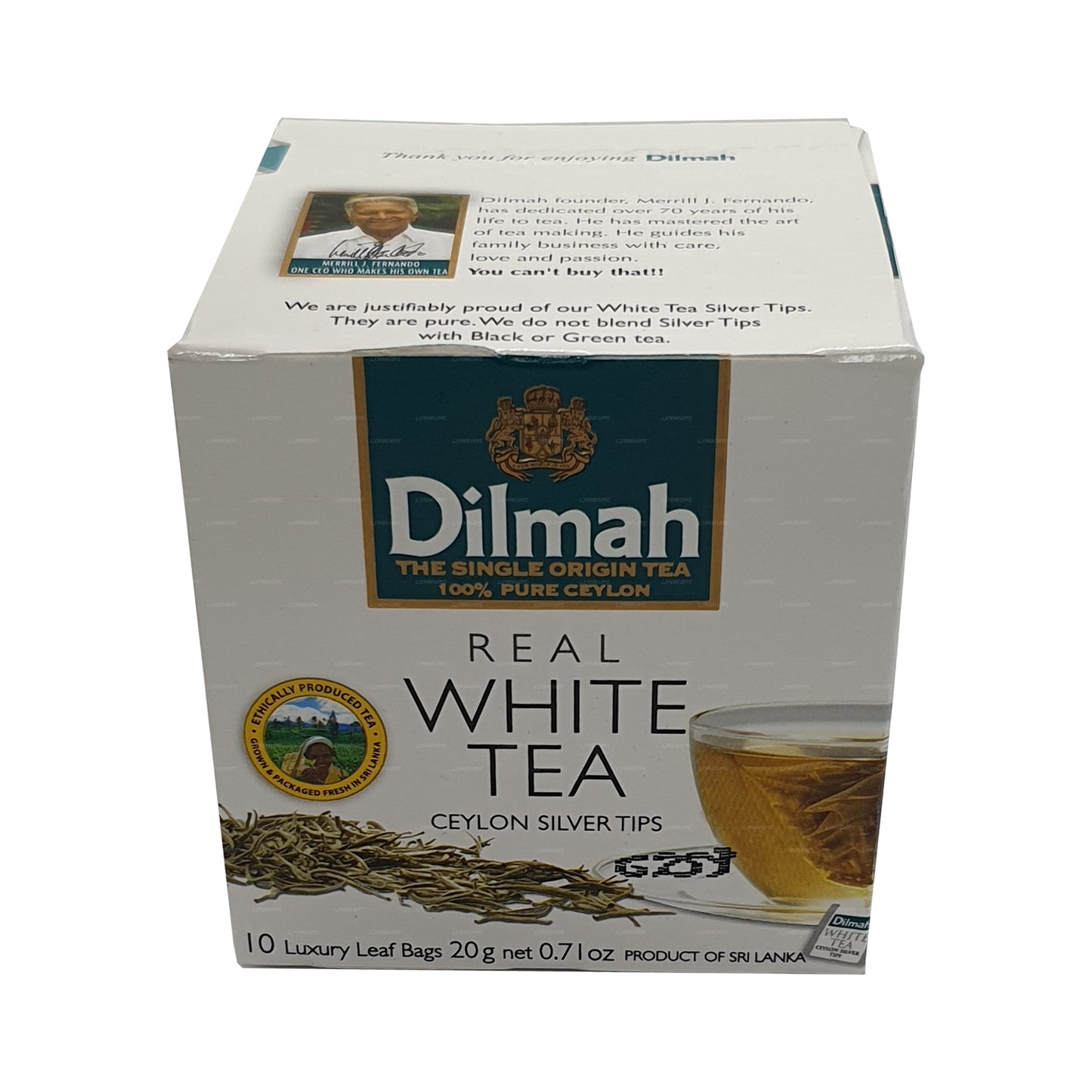 Dilmah Real White Tea Ceylon Silver Tips (20g) 10 Tea Bags