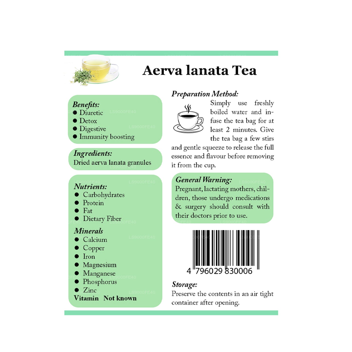 Lifetone Aerva Lanata Tea (30g)