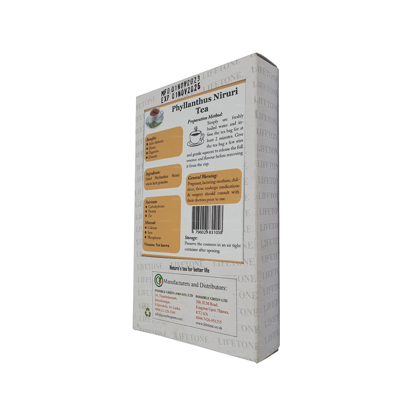 Lifetone Phylanthus Niruri Tea (30g) 20 Tea Bags