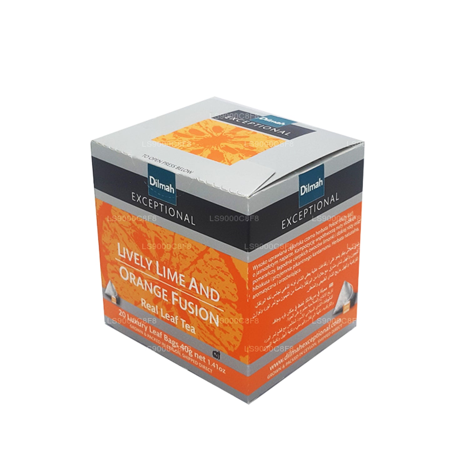 Dilmah Exceptional Lively Lime and Orange Fusion Real Leaf Tea (40g) 20 Tea Bags