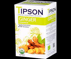 TIPSON - HERBAL – GINGER - BOX - UTBH - F&PE - ORGANIC – GINGER CINNAMON (30g)