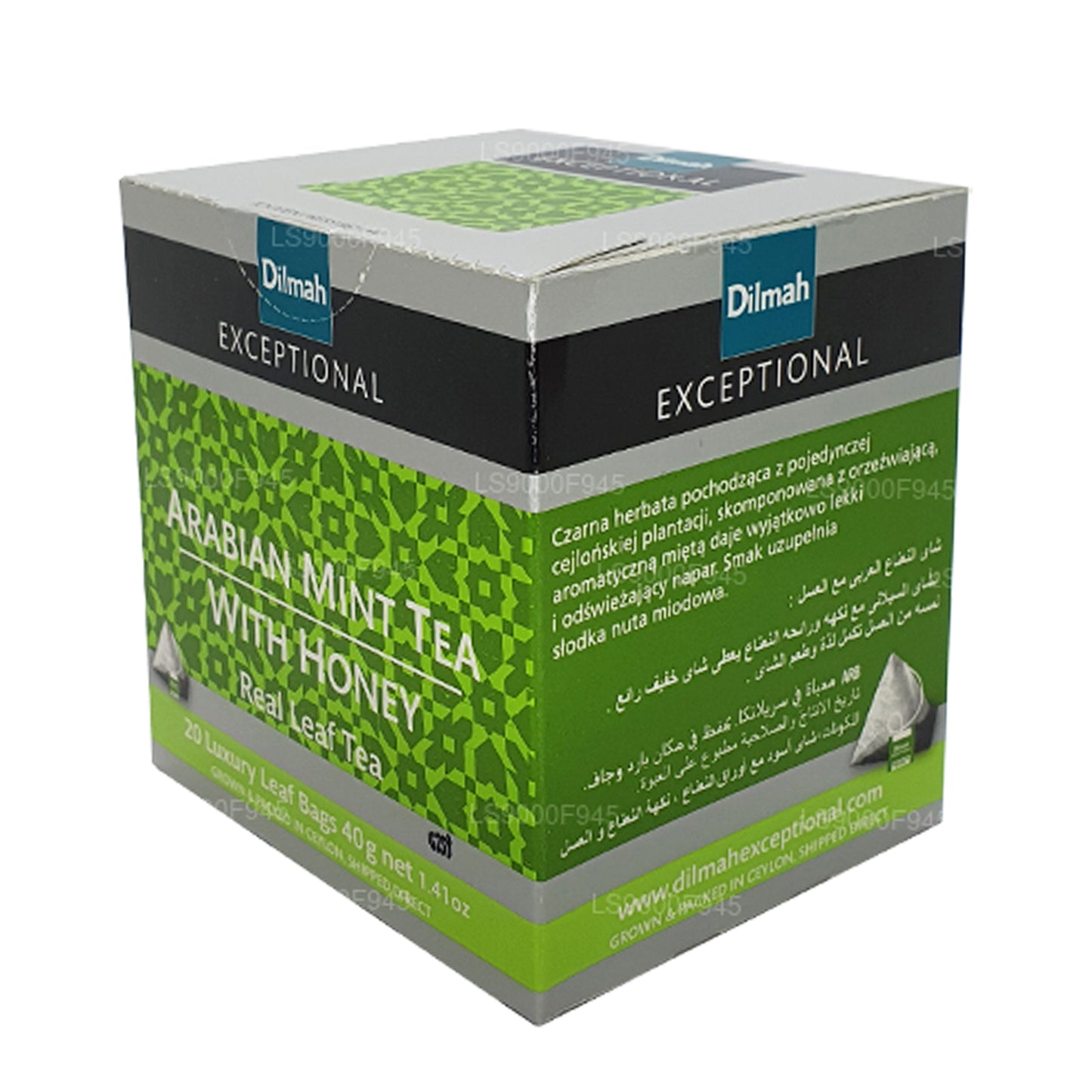 Dilmah Exceptional Leaf with Arabian Mint and Honey (20 Tea Bags)