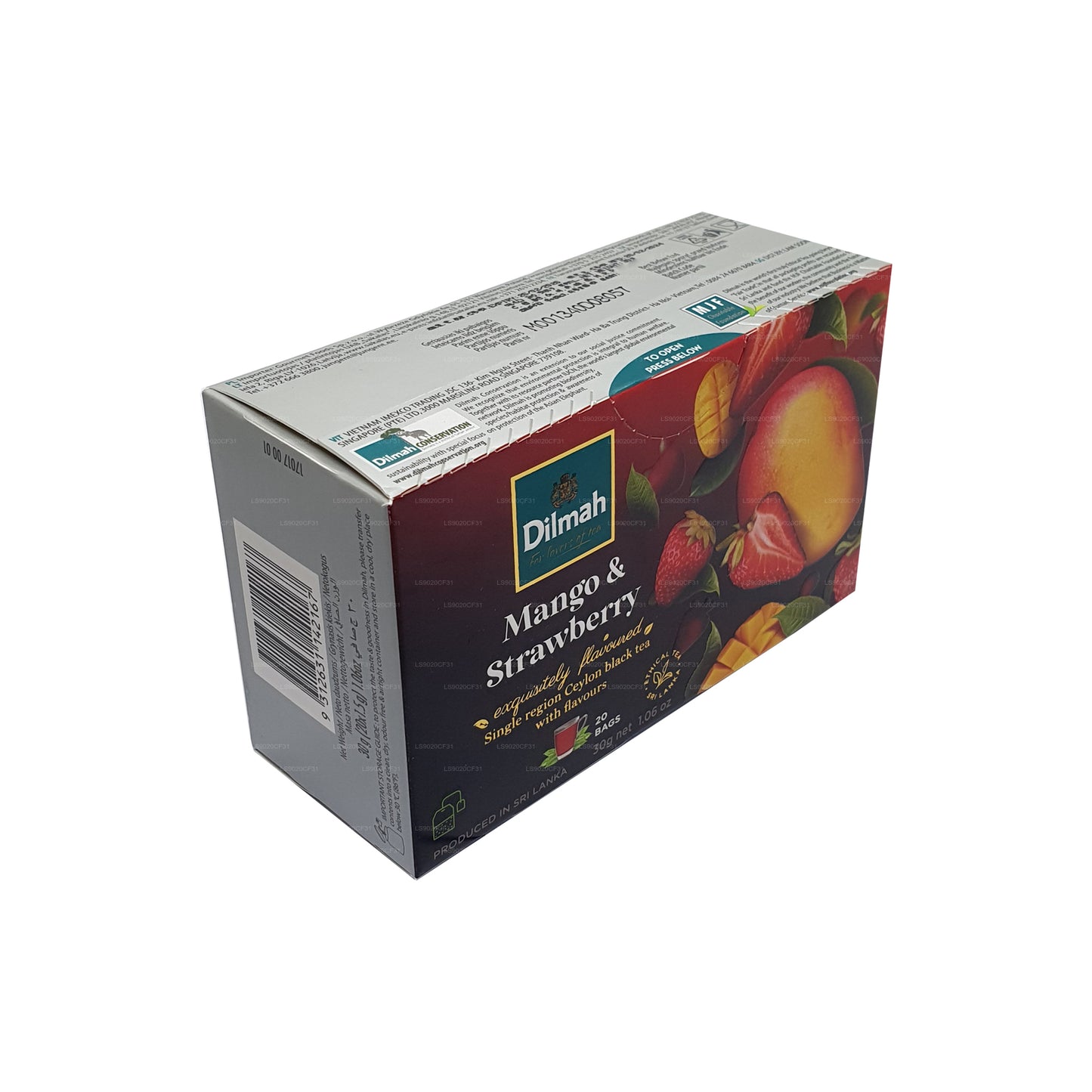 Dilmah Mango and Strawberry Flavored Tea (30g) 20 Tea Bags