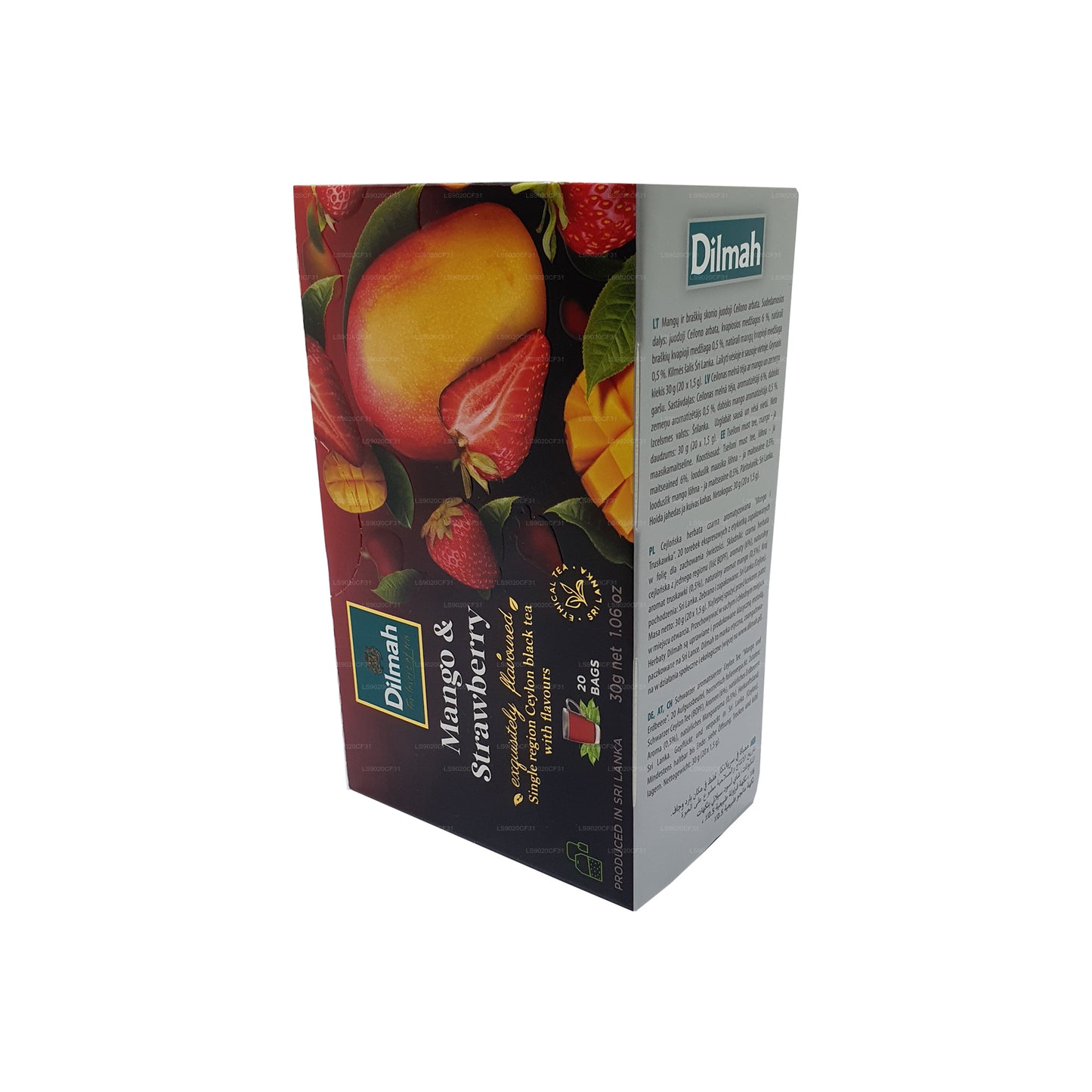 Dilmah Mango and Strawberry Flavored Tea (30g) 20 Tea Bags