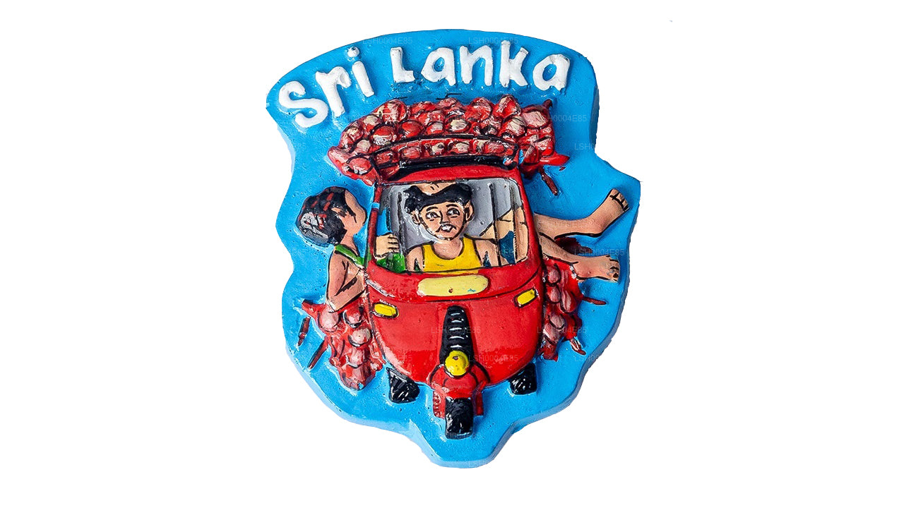 Luv SL Thambili Man in Tuk Fridge Magnet