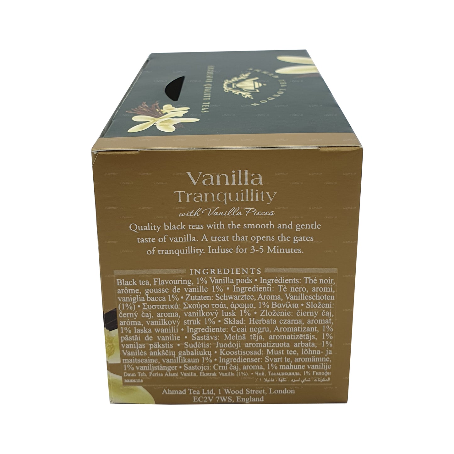 Ahmad Tea Vanilla Tranquility Flavoured Black Tea (40g) 20 Foil Tea Bags