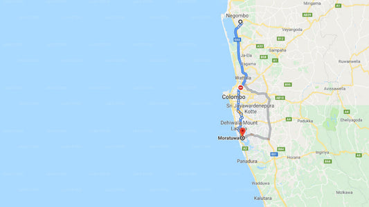 Transfer between Colombo Airport (CMB) and Aqua Pearl Lake Resort, Moratuwa