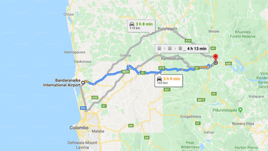 Transfer between Colombo Airport (CMB) and The Grand Kandyan Hotel, Kandy