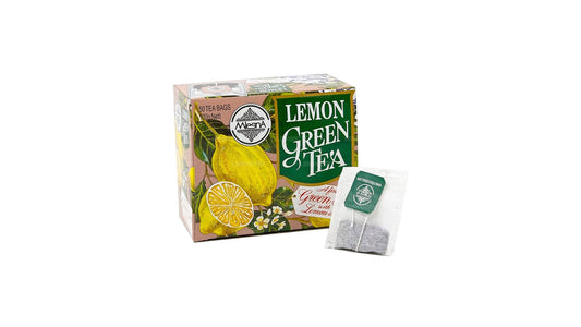 Mlesna Tea Lemon Green Tea 50 Tea Bags (100g) String & Tag