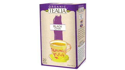 Tealia Organic Black Chai - 20 Envelope Tea Bags (40g)